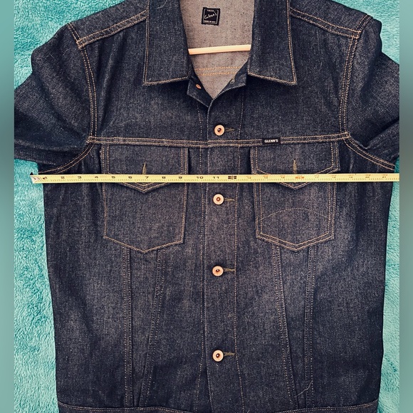 Glenn’s Denim GD211 SLIM TRUCKER JACKET | Raw 14 Oz Denim - Vivid Indigo size M - Picture 5 of 11